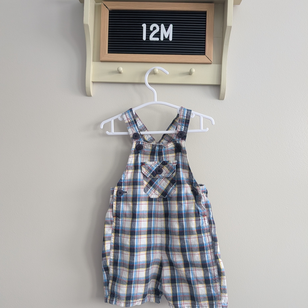 Arizona Jean Company Multicolor Plaid Kids Overalls